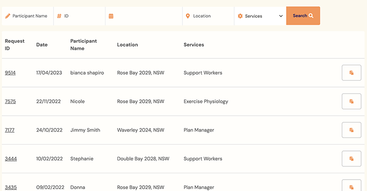 Search your requests