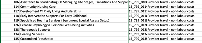 capacity building transport line items